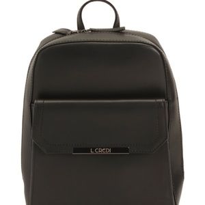 NWT L Credi Italian Genuine Leather Classic Backpack